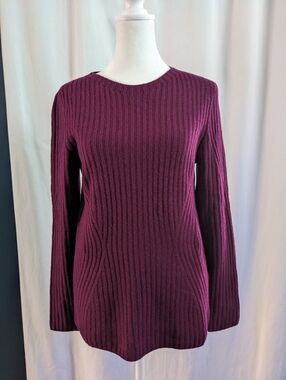 Banana Republic Filpucci Merino Wool Cashmere Ribbed Berry Sweater Women Size S